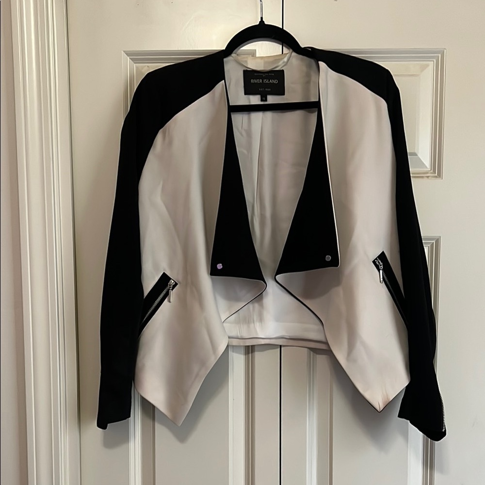 River Island Black and White Blazer